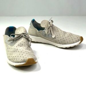 Native Apollo Moc sneaker pigeon grey, white, natural vegan perforated upper 6